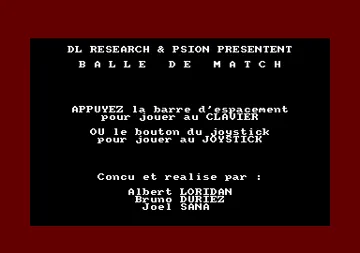 Match Point (UK) (1985) screen shot title